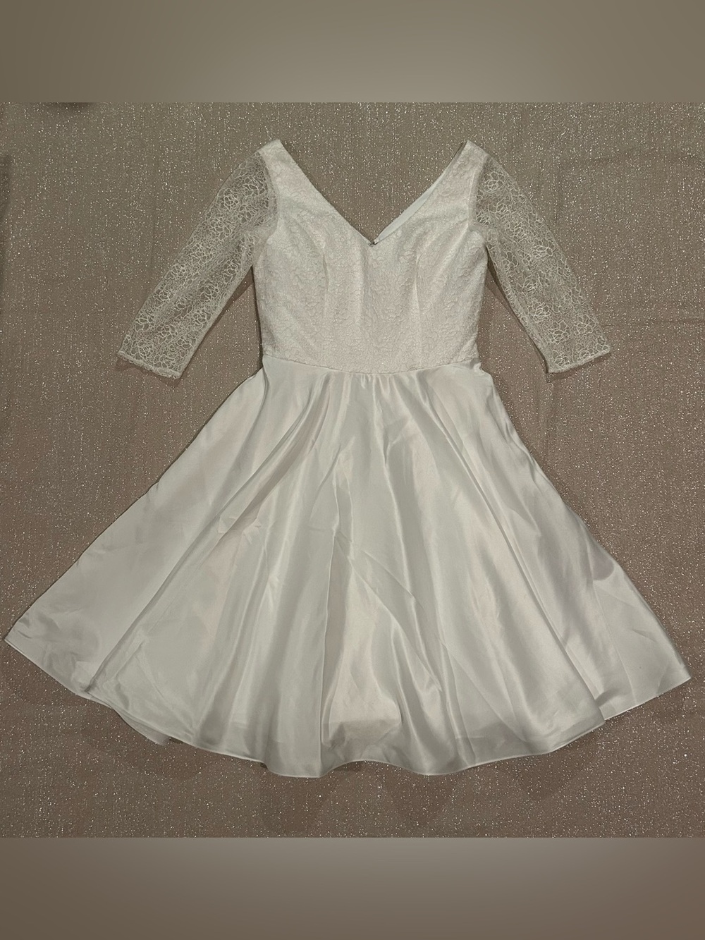 Unique Vintage X Dolly Couture White Lace Bridal Dress, Size M